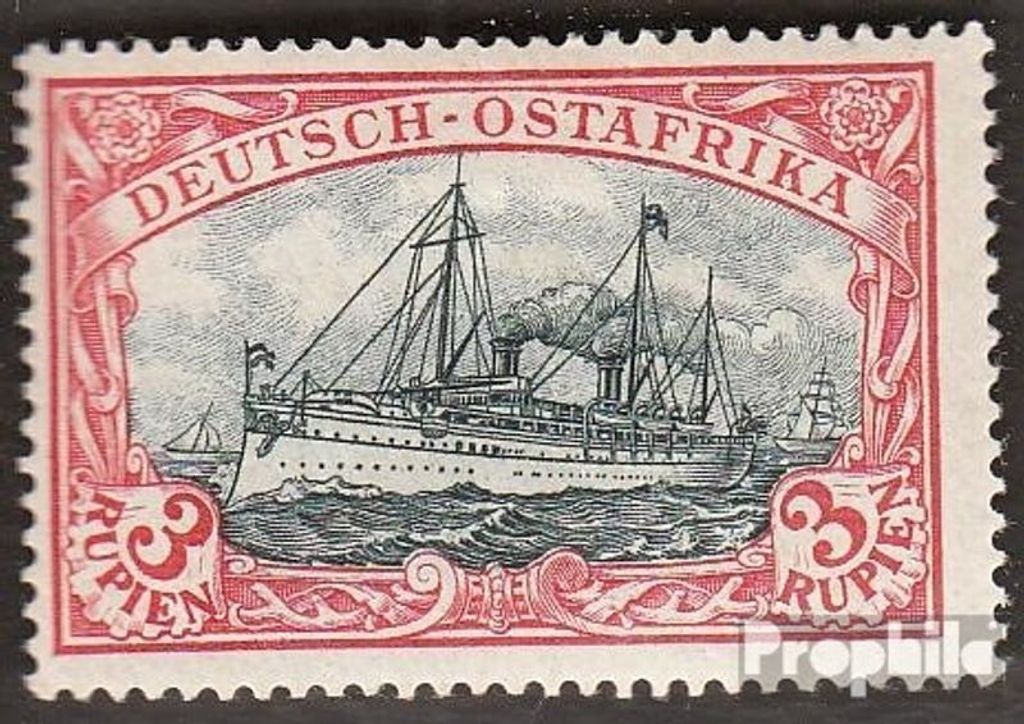 Briefmarken Deutsch-Ostafrika 1901 Mi 21 gestempelt Schiff Kaiseryacht Hohenzollern