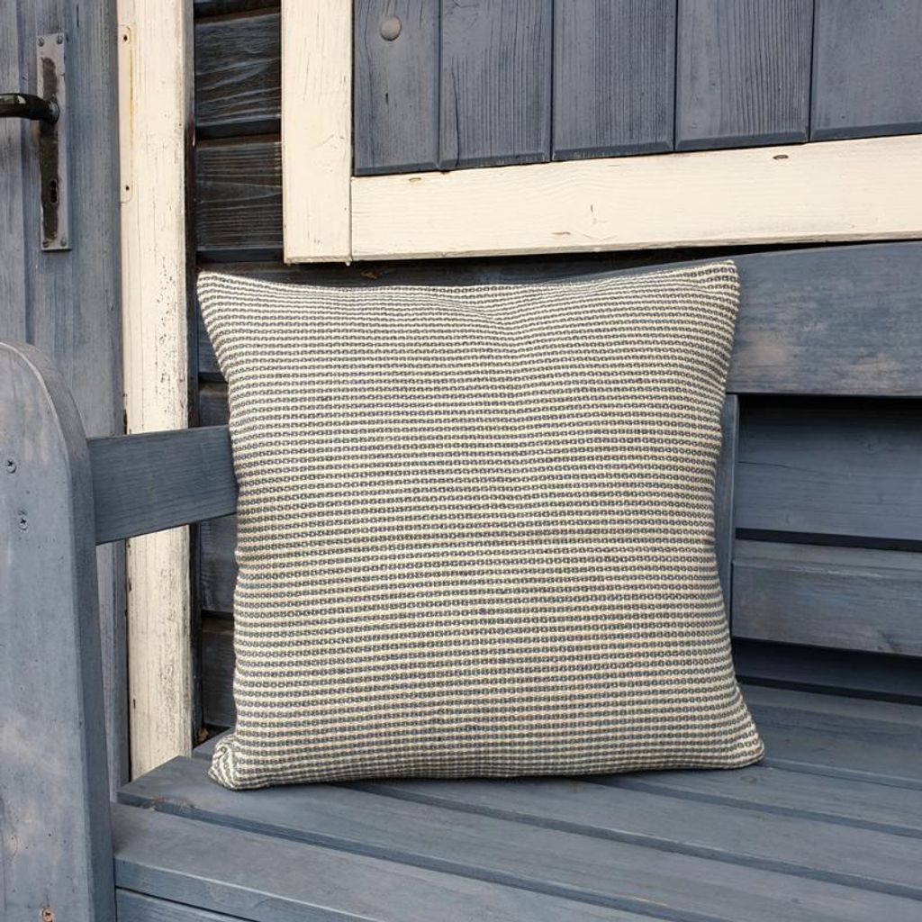 Kissenbezug inkl. Federkissen 321 Jeans-Natur gemustert 60x60cm