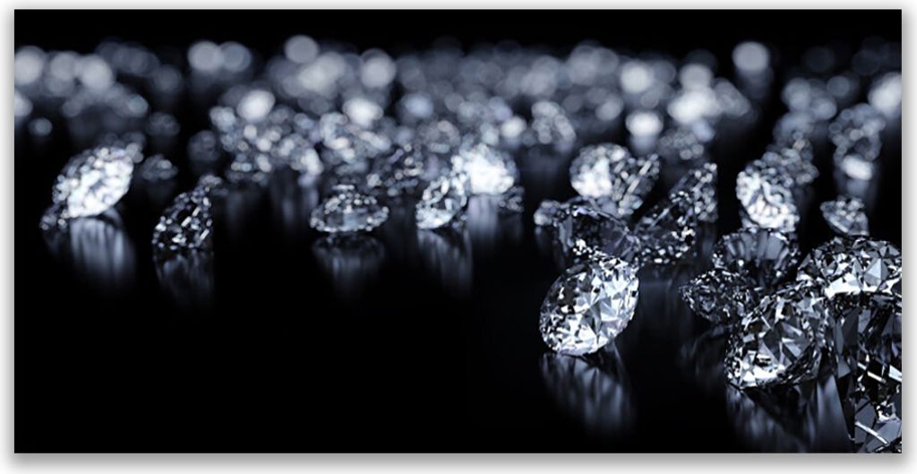 Glasbilder 140x70 Wandbild Druck auf Glas Diamanten Kunst