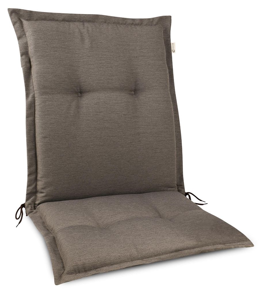 Beautissu Premium Gartenstuhlauflage Niedriglehner 105x50x7cm, Taupe