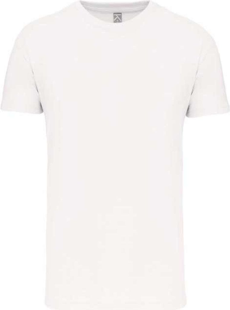 Kariban Herren T-Shirt Round Neck Oberteil Shirt Basic Rundhals, Größe:4XL, Farbe:Weiß