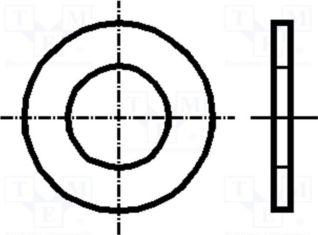 100x Unterlegscheibe rund M5 h=1mm D=10mm DIN: 125A 1404857 Unterlegscheiben