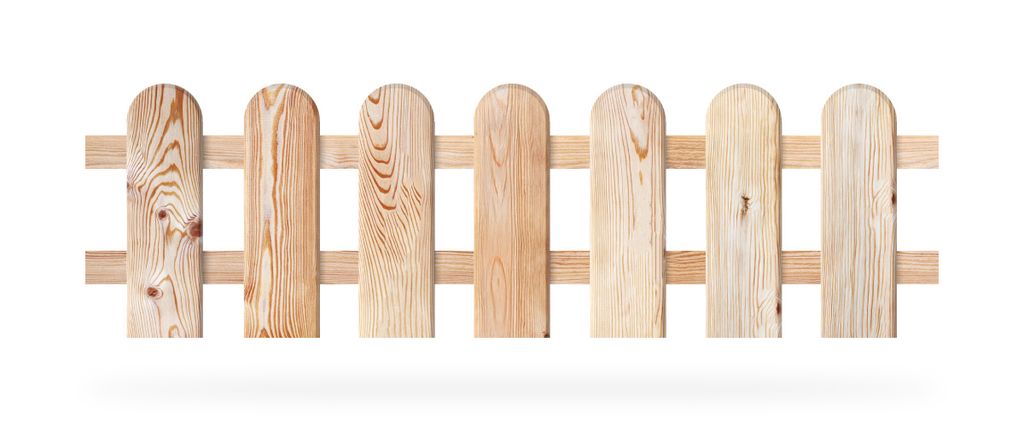 Woodino - Staketenzaun 100 x 30 cm Zaunlatte Gartenzaun aus Lärche, Holzzaun, Lattenzaun, Lärchenholz