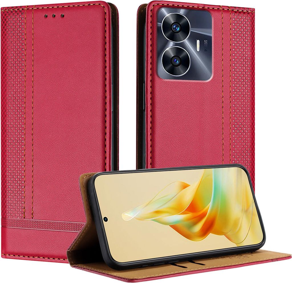Handyhülle für Realme C55 4G Leder Flip Klappbare Produktbild 