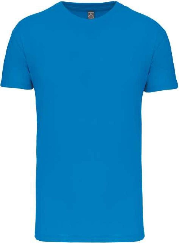 Kariban Herren T-Shirt Round Neck Oberteil Shirt Basic Rundhals, Größe:3XL, Farbe:Tropical Blue