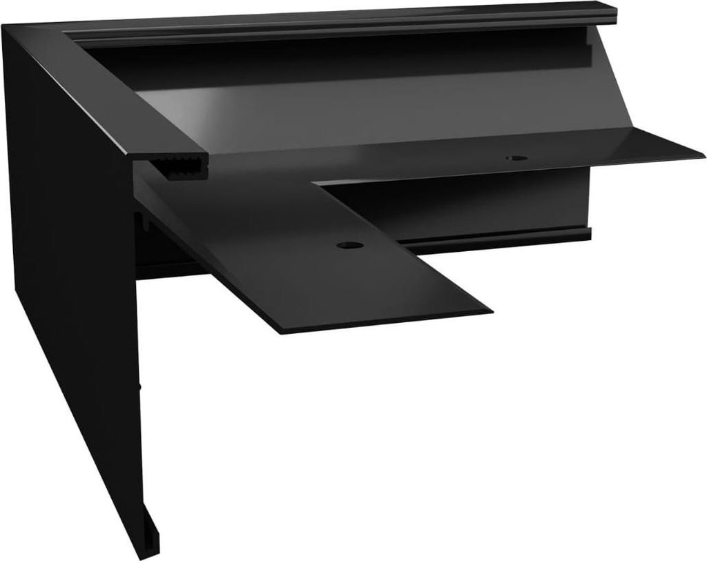 Renoplast Aluminium Äußere Ecke für Attic Profile A100 - 90o - Graphit RAL 7024 - Wasser ablaufsysteme Flachdach Winkelprofil, Dachbodenprofil