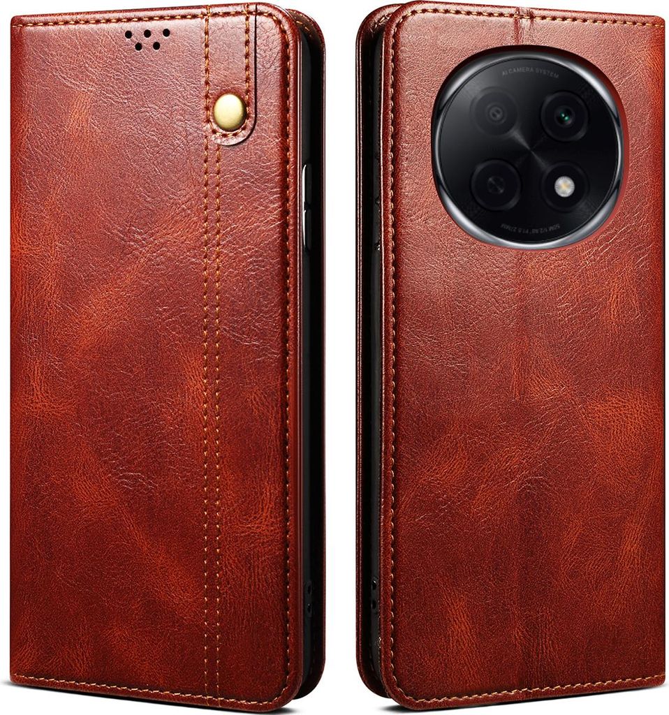 Hülle für Oppo A5 Pro Leder Brieftasche Schutzhülle mit Standfunktion Rot