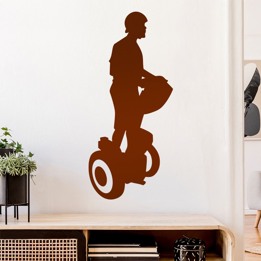 Segway fahren Figur Wandtattoo Wandaufkleber Wall Sticker - Dekoration, Küche, Wohnzimmer, Schlafzimmer, Badezimmer