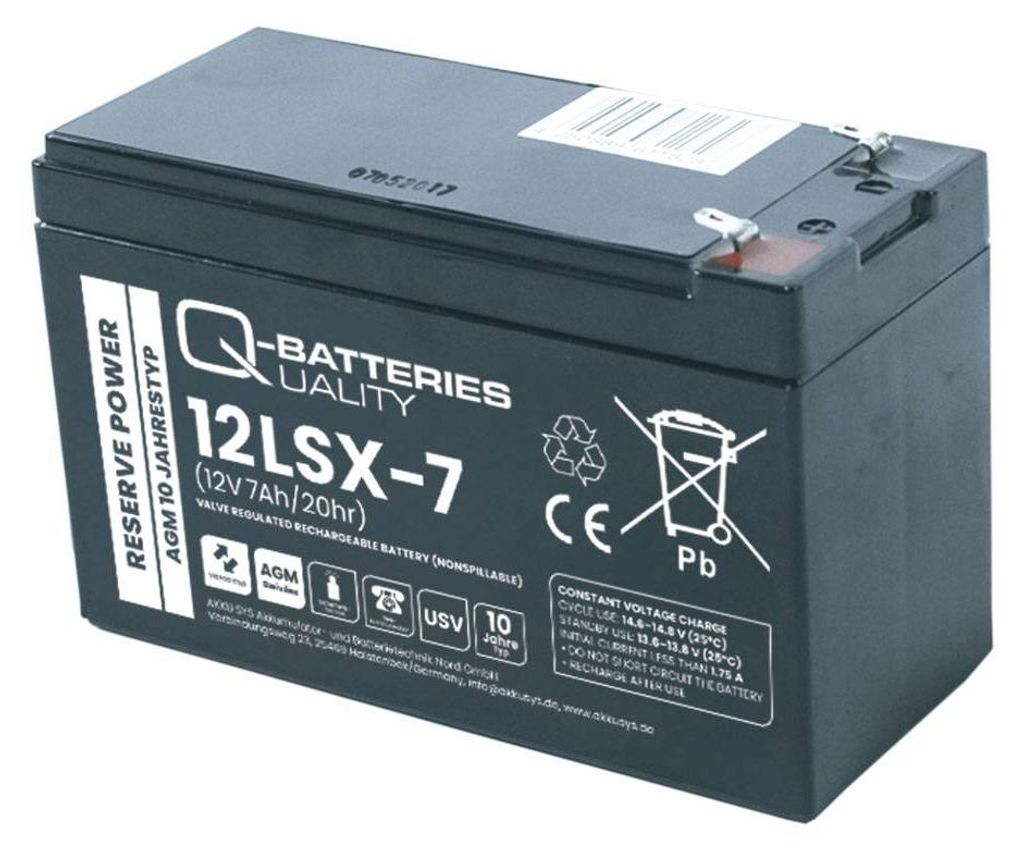 Q-Batteries 12LSX-7 12V 7Ah Blei-Vlies-Akku / AGM 10 Jahre Produktbild 