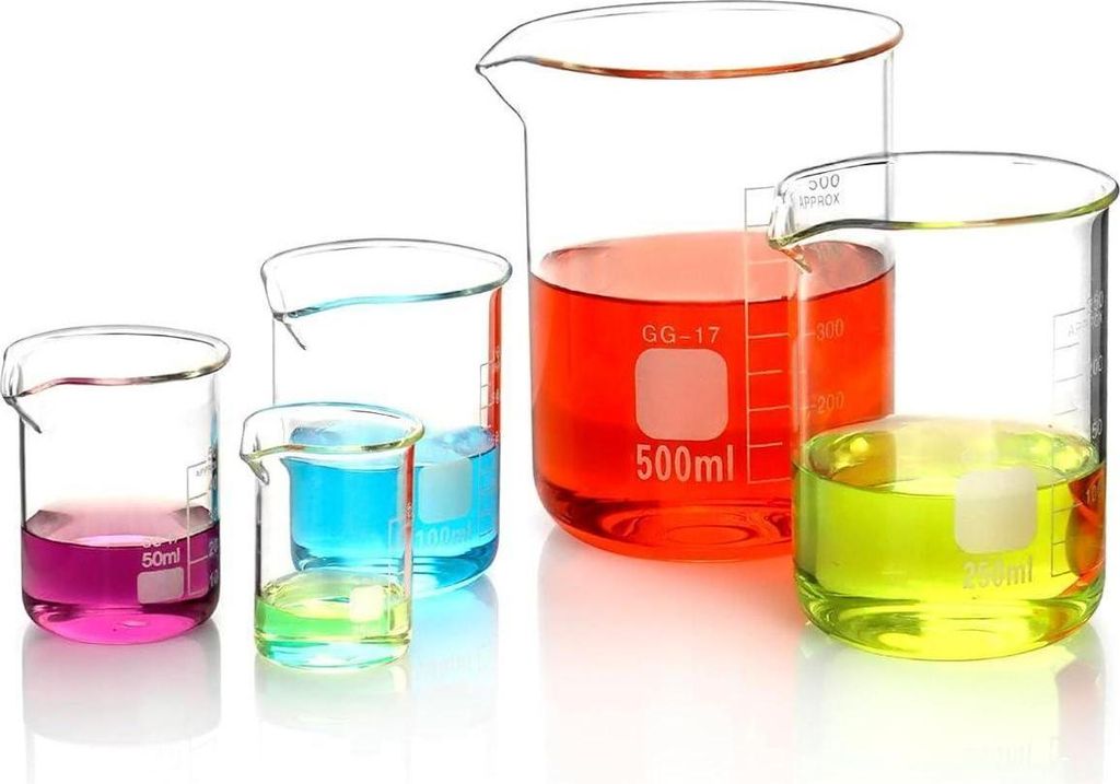 QWORK® Glas Becherglas Set 25ml-500ml, Abgestuftes Produktbild 