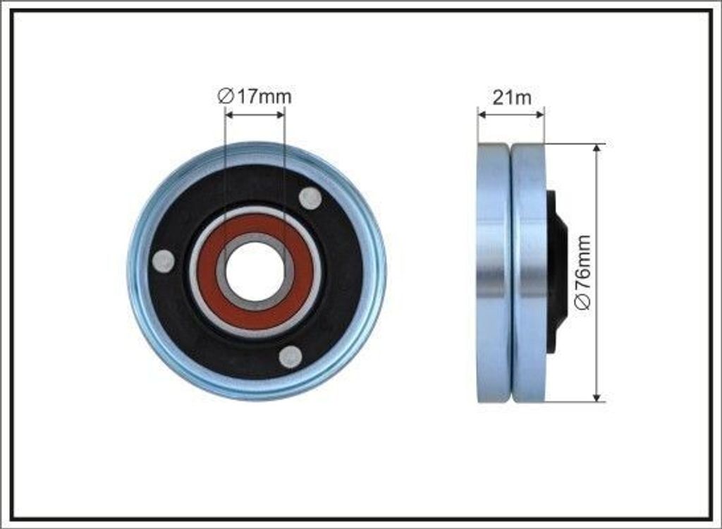CAFFARO 500438 Umlenkrolle Keilrippenriemen 76mm für VW Touareg (7LA, 7L6, 7L7) für AUDI A6 Avant (4F5, C6) A6 Limousine (4F2, C6) A5 Coupe (8T3) Q7