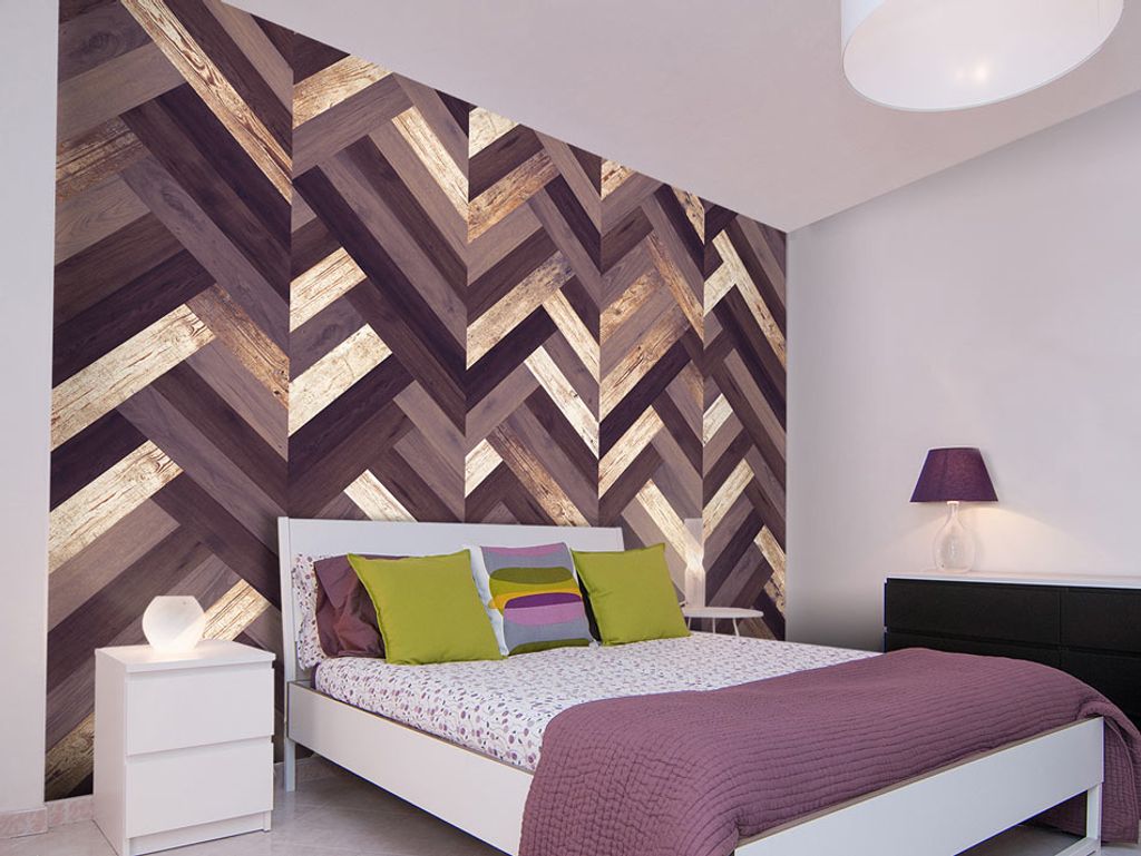 PURO TAPETE - Realistische Tapete ohne Rapport und Versatz 10m Vlies Tapetenrolle Wandtapete modern design Fototapete - Holz Textur f-A-0442-j-d