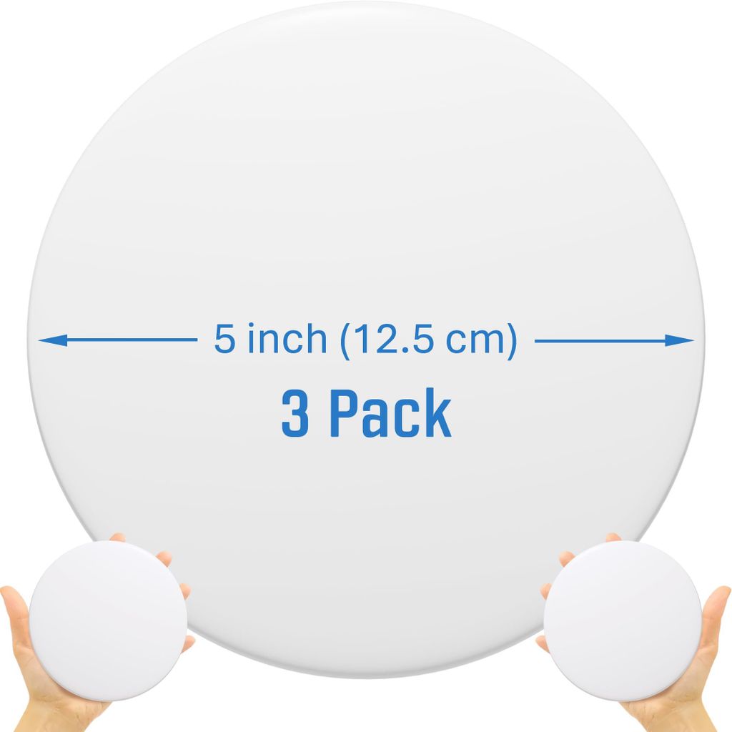Stärkster Türgriffstopper für Wände, 12,7 cm, 3er-Set weiße Gummiknöpfe