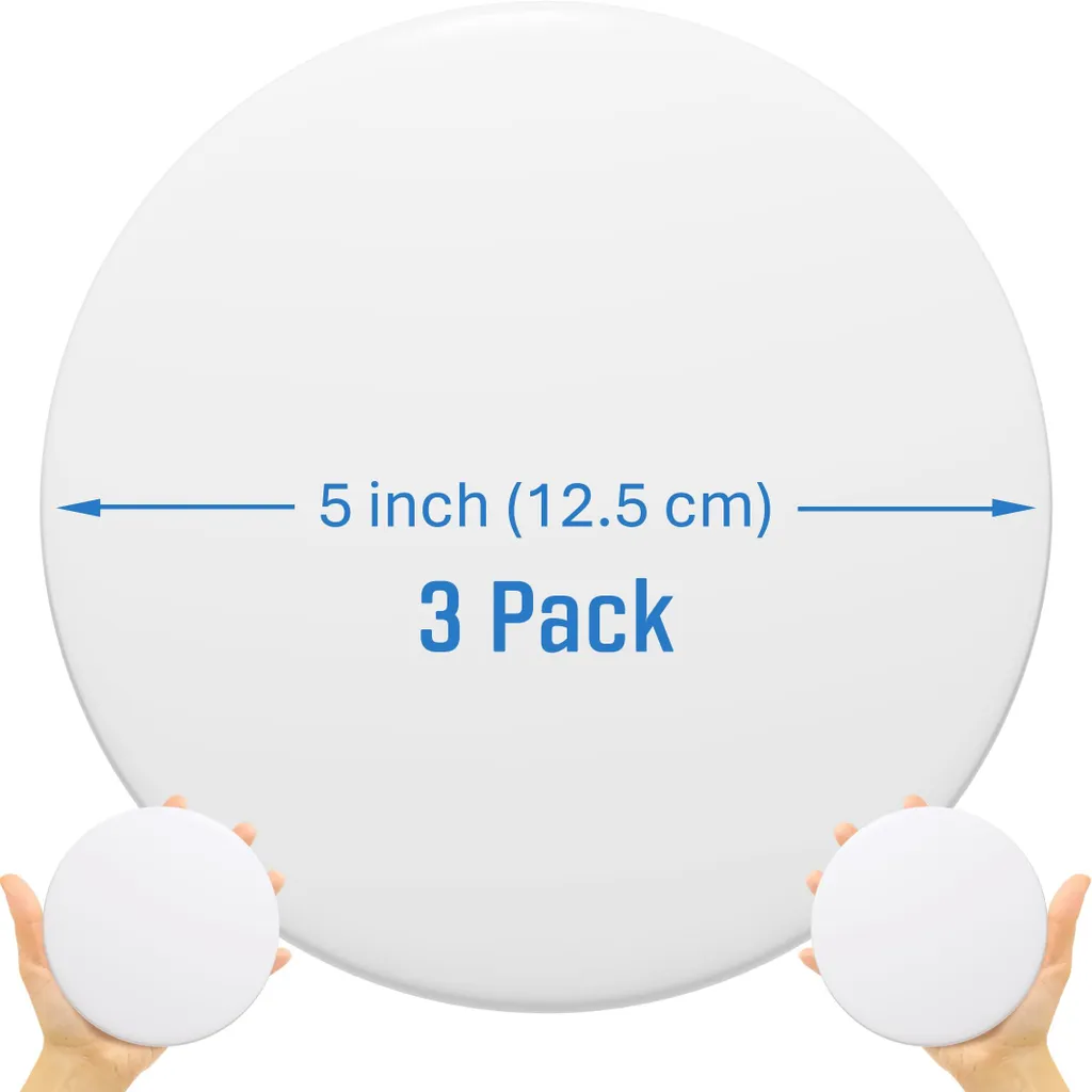 Arrêt de porte mural long en caoutchouc blanc 127mm - Pack de 3 pièces