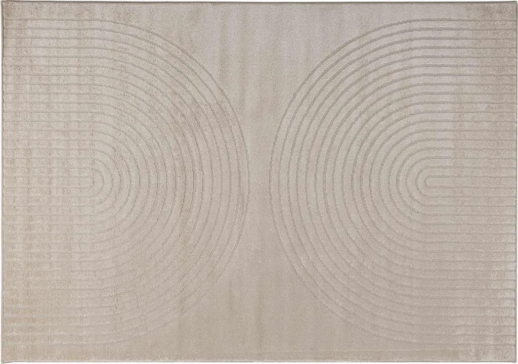 Tapis Beige Galati 200x140 cm Facile à Nettoyer et Très Durable Polyester
