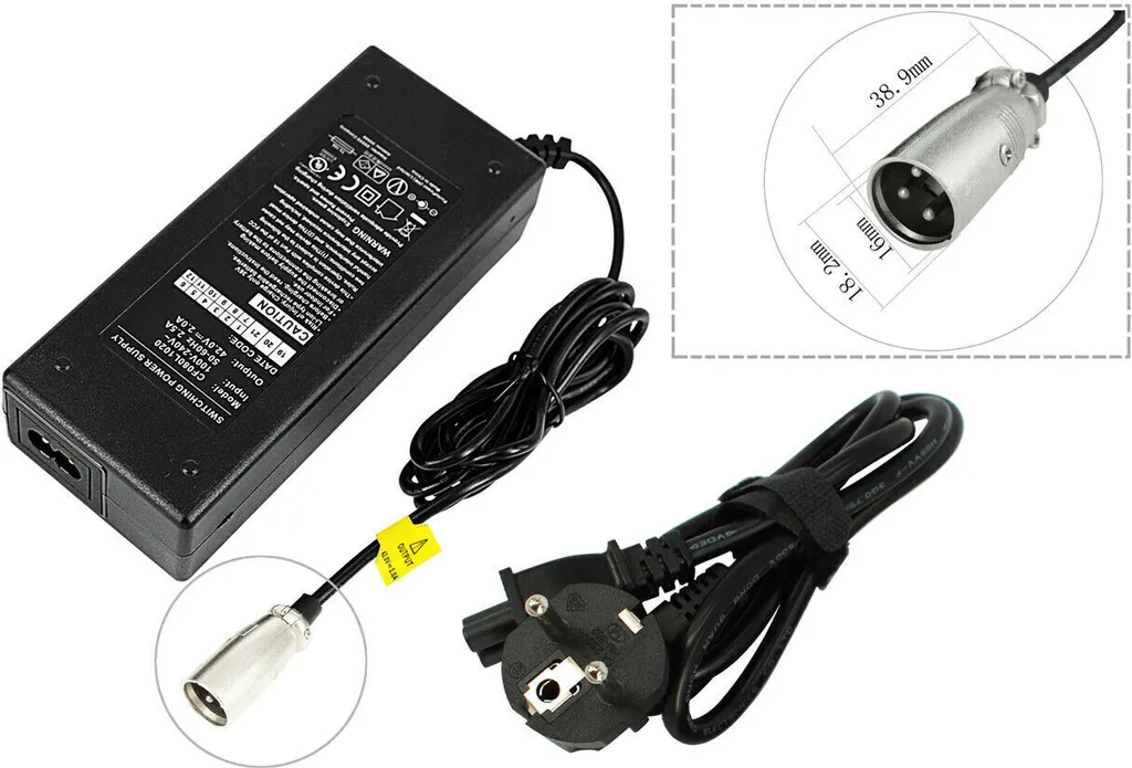Adaptateur Secteur 36V 2A pour NCM London et Paris - Chargeur de Batterie