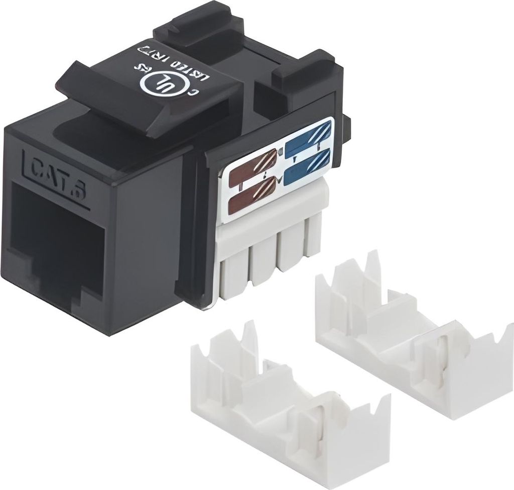 INTELLINET Keystone Jack Cat6 Punch-down UTP schwarz