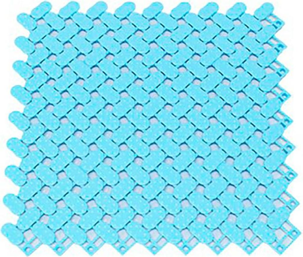 Packung mit 5 Bodenfliesen für Schwimmbäder, Softee, 25 x 25 cm, Blau