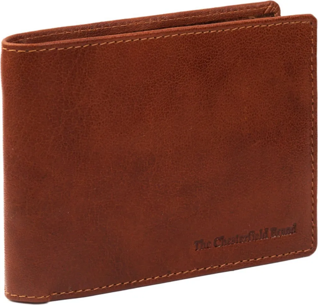 The Chesterfield Brand Pelle portafoglio Harlem Billfold Wide Cognac marrone