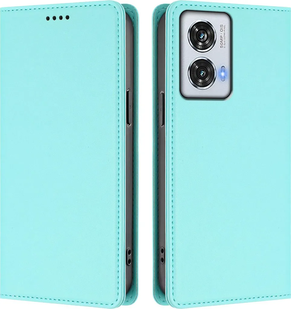 HualuBro Cover Motorola Moto G8 Plus A Libro Con Portafoglio – PU Pelle Magnetica Blu, Slot Carte E Stand