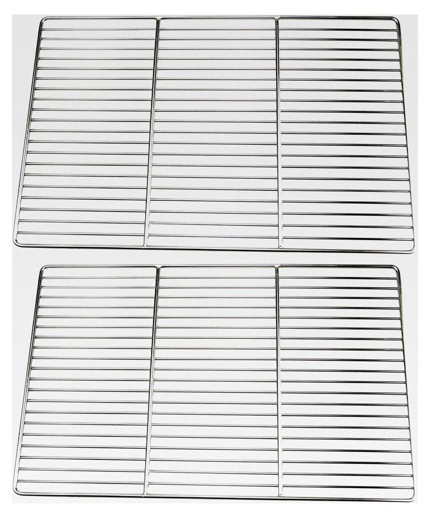 2-teiliger Grillrost aus Edelstahl 60 x 44,5 cm mit 10 mm Abstand zwischen den Stäben für Weber Spirit 310 320 330 bis Modell 2024