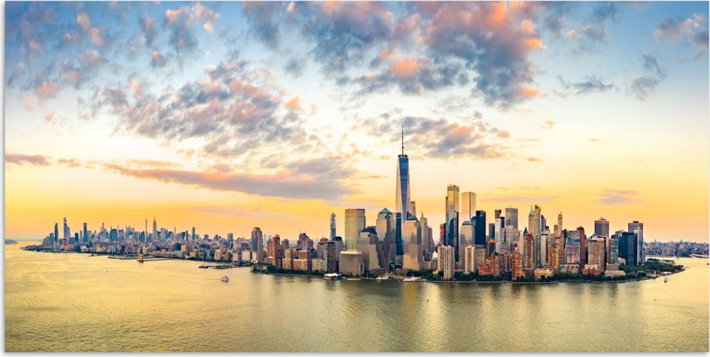 MuchoWow Poster New York - Skyline - Sonnenuntergang 120x60 cm - Bild
