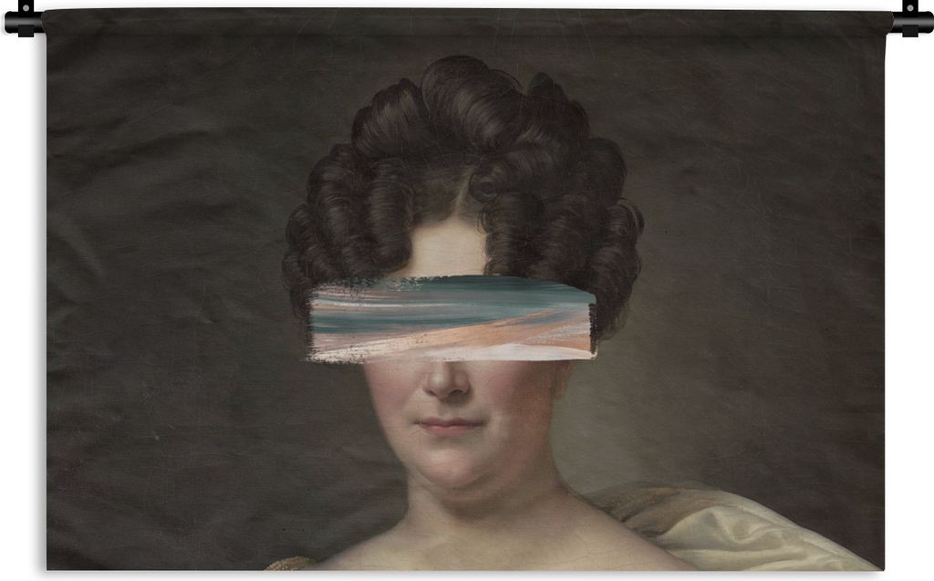 MuchoWow Wandteppich Wandbehang Johanna Henriëtte Engelen - Dubois Drahonet - Gemälde 150x100 cm Tapisserie Dekoration Wandtuch - Waschbar - Ta...