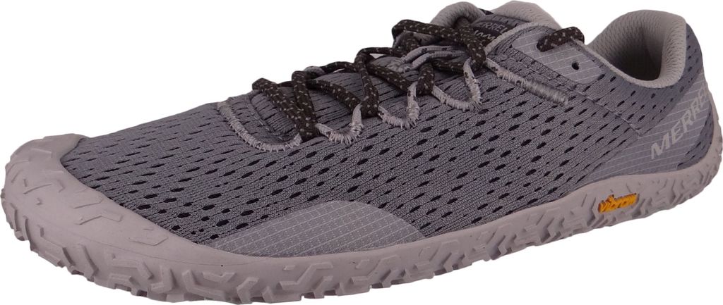 Merrell Herren Laufschuhe Halbschuhe Wanderschuhe Vapor Glove 6 Barefoot J067765 Grau Monument Textil/Synthetik mit Vibram EcoStepEVA mit NXTÂ...