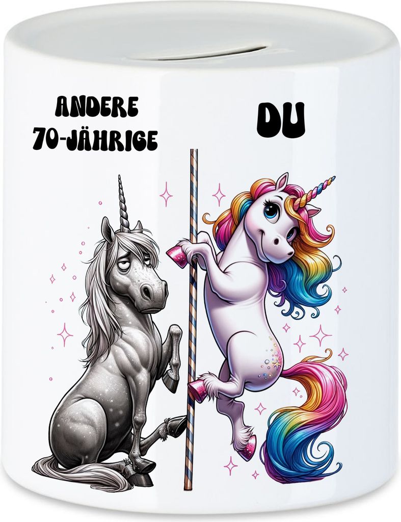 Andere 70-Jährige Du Einhorn Spardose Freund 70 Jahre alt Einzigartig