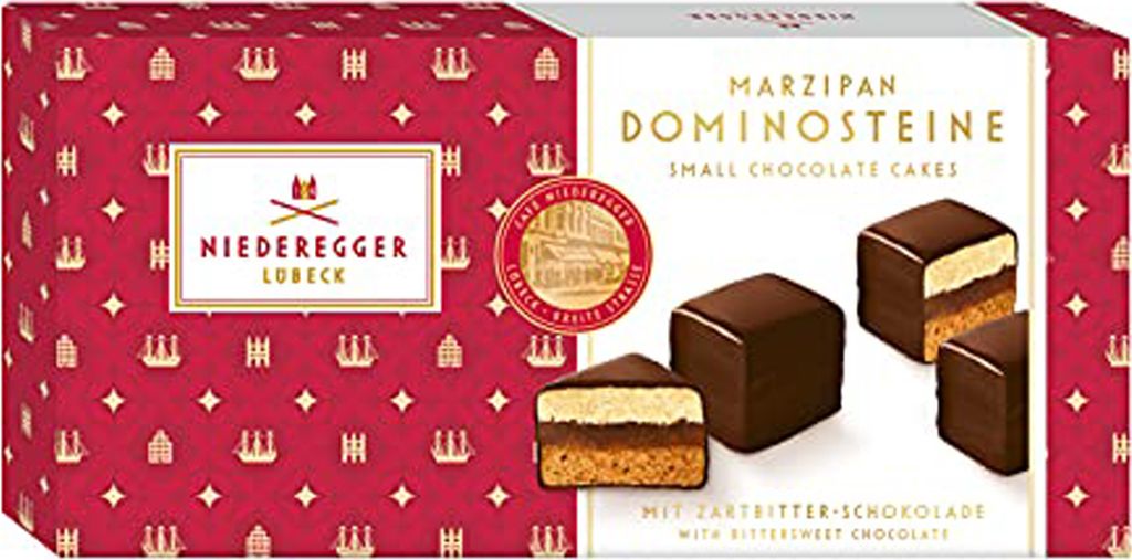 Niederegger marcepanowe domino z ciemną czekoladą 125g Zdjęcie produktu 