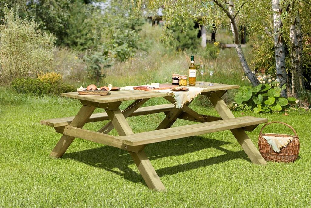 T&J ELLA Picknicktisch B 180 x T 170 x H 75 cm Produktbild 