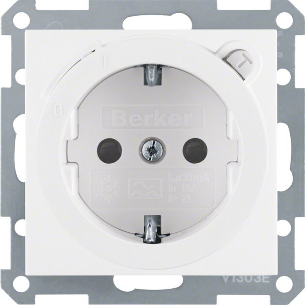 Berker FI-STECKDOSE 30MA PWS (47088989 GLÄNZEND S1)