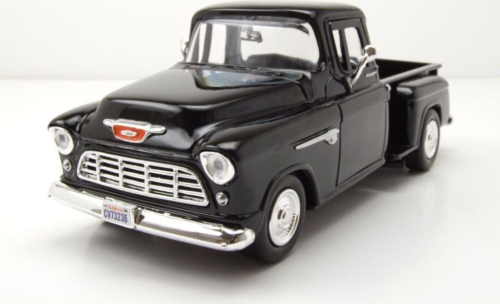 Chevrolet Stepside Pick Up 1955 schwarz Modellauto 1:24 Produktbild 