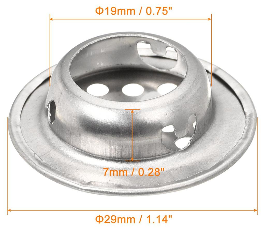 19mm(3/4") Edelstahl Lš¹ftungsgitter, 10 Stš¹ck Edelstahl Runde Lš¹ftungsgitter Rundes Mesh-Loch-Luftschieber fš¹r Kš¹che Badezimmerschra...