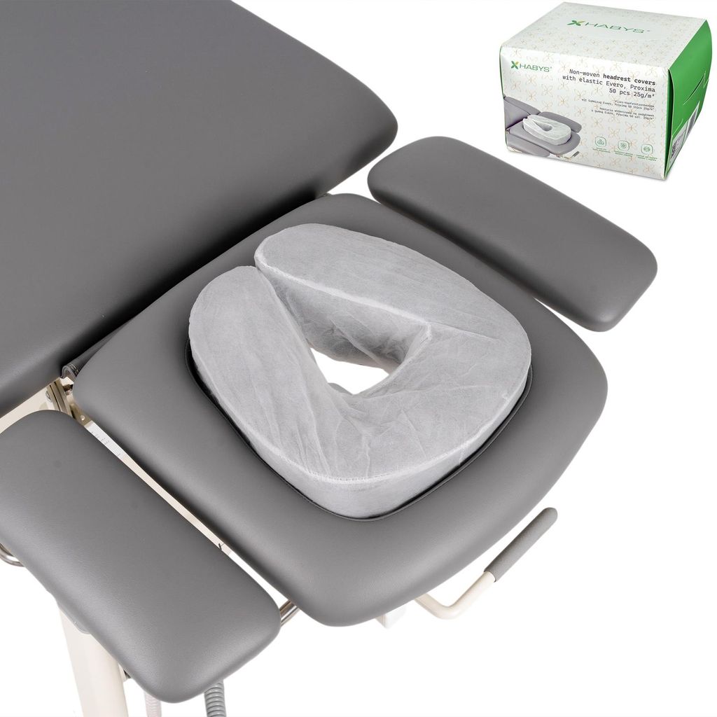 Einweg-Vliesbezüge für Kopfstütze mit Gummizug | Passend für Evero & Proxima | 50 Stück | Kopfstützenbezug, Gesichtsmasken für Massageliegen...