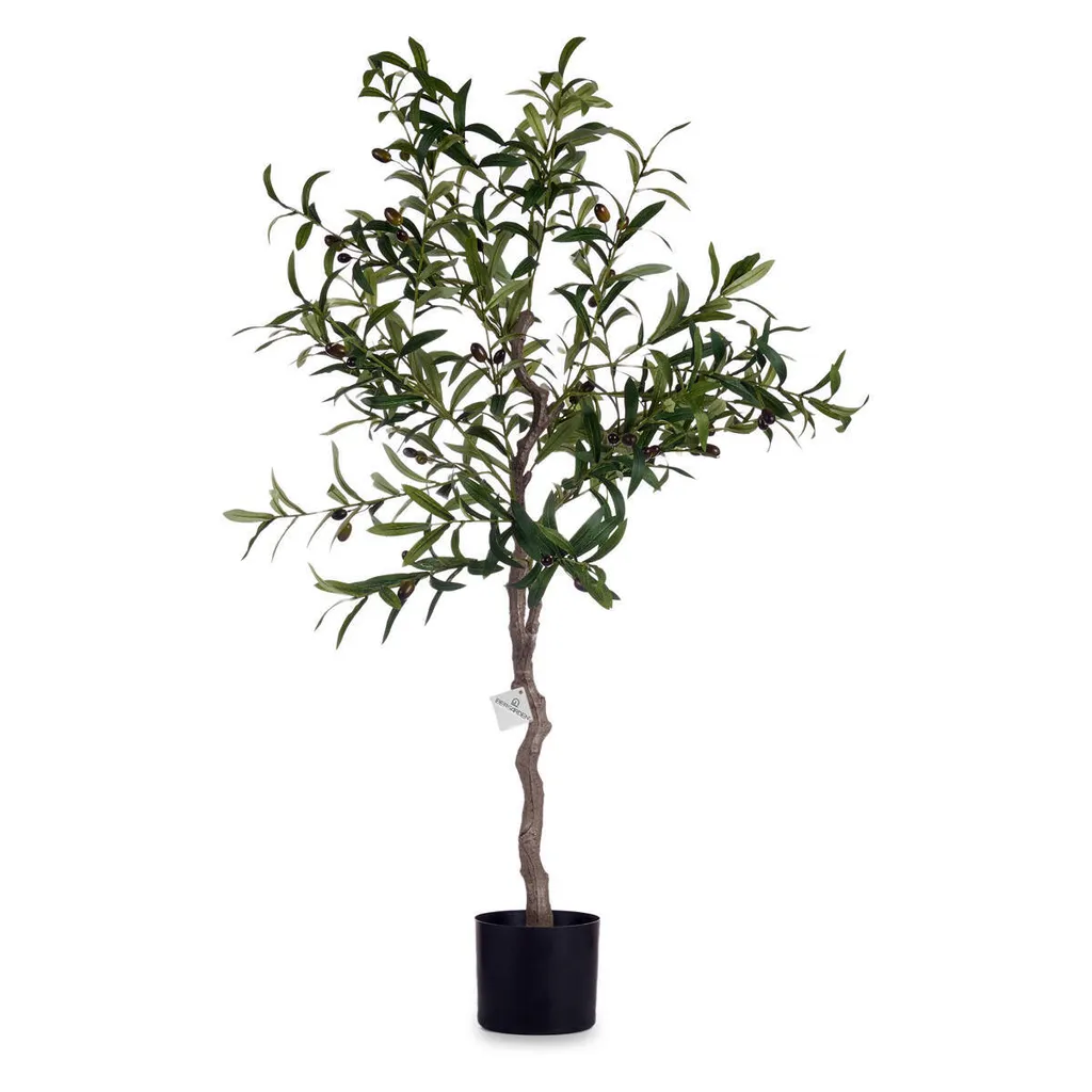 Plante artificielle olivier 150 cm avec tronc naturel et pot de déco
