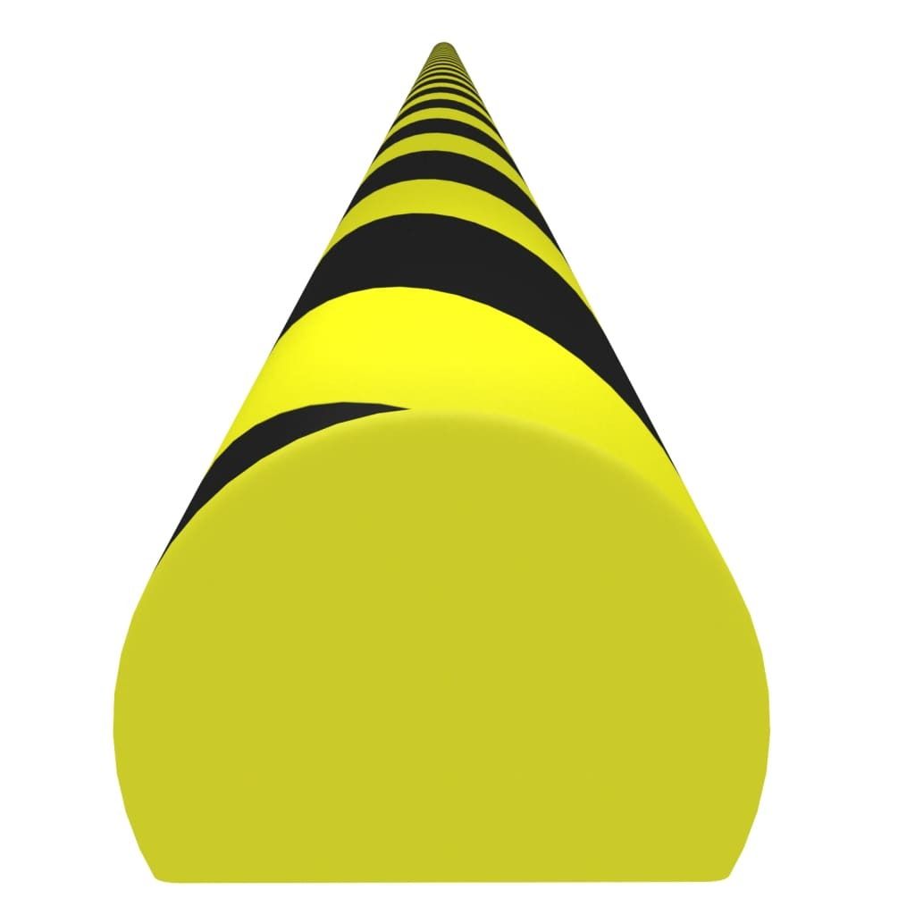vidaXL Paraspigoli giallo e nero 4x3x100 cm PU Immagine del prodotto 