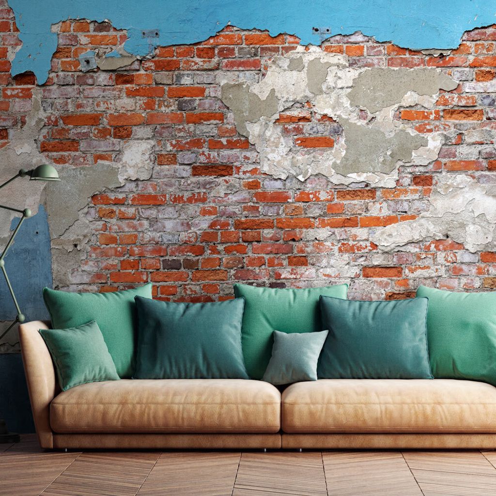 Basera Selbstklebende Fototapete Ziegelmotiv f-A-0610-a-a, mit UV-Schutz, 392x280 cm