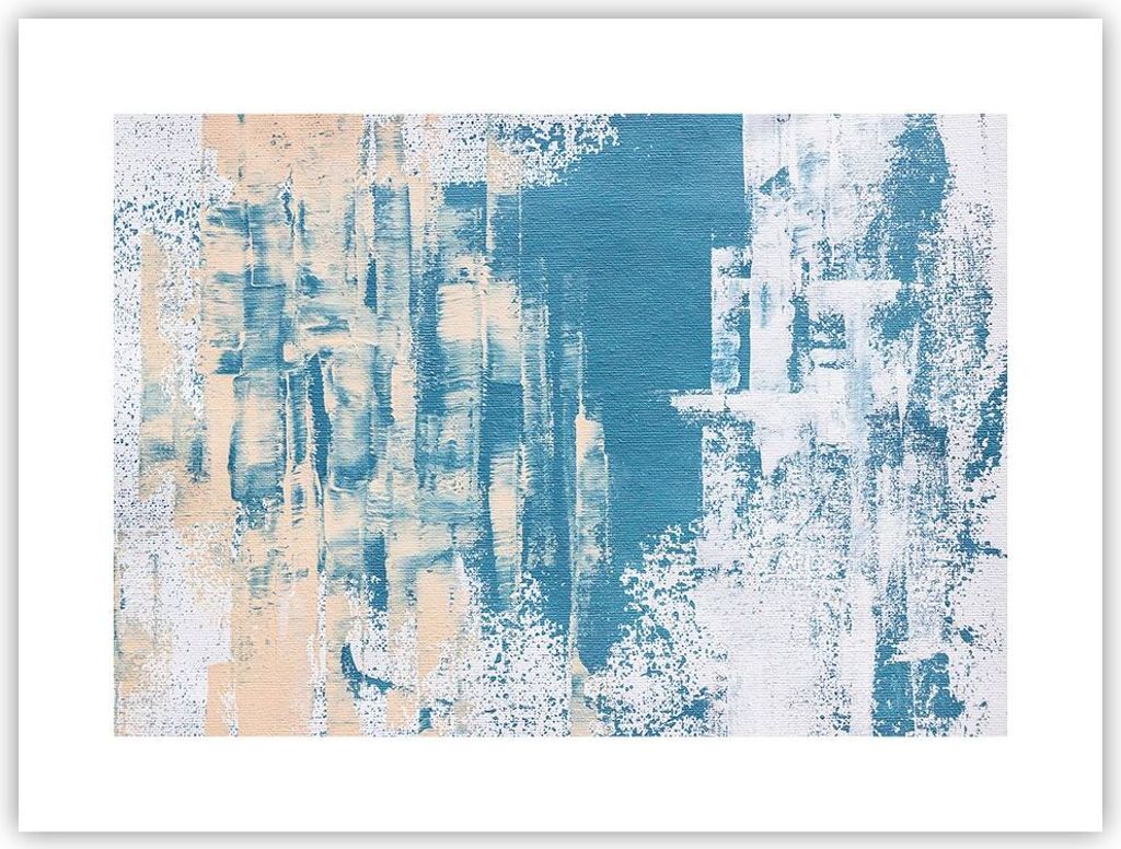 Poster - Poster ohne Rahmen - Blau Farben Hintergrund - Produktbild 