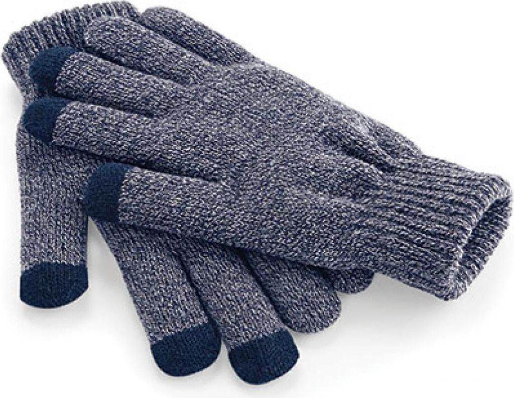 Beechfield B490 | TouchScreen Smart Gloves / Handschuhe - Farbe: Heather Navy - Größe: L/XL