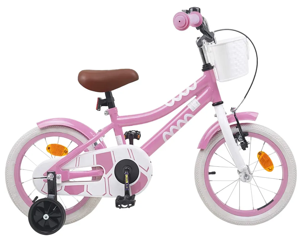 Vélo enfant sécurisé 14 pouces rose pour apprendre l'équilibre sans peur
