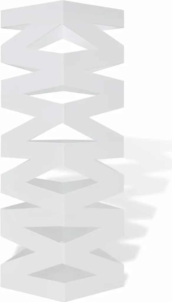 Rangement parapluies en acier blanc vidaXL 48,5 cm robuste et chic