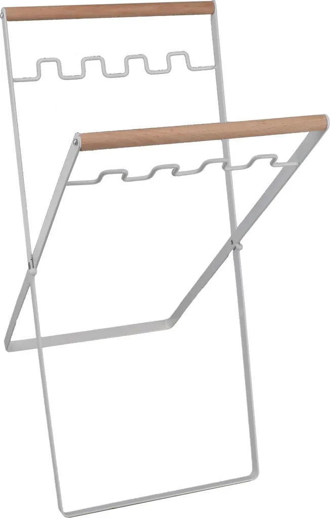 Support sac poubelle pliable en fer blanc, robuste pour le camping - 2