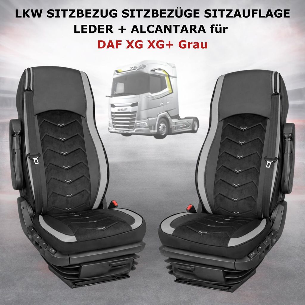 LKW SITZBEZUG SITZBEZÜGE SITZAUFLAGE LEDER + ALCANTARA DAF Produktbild 