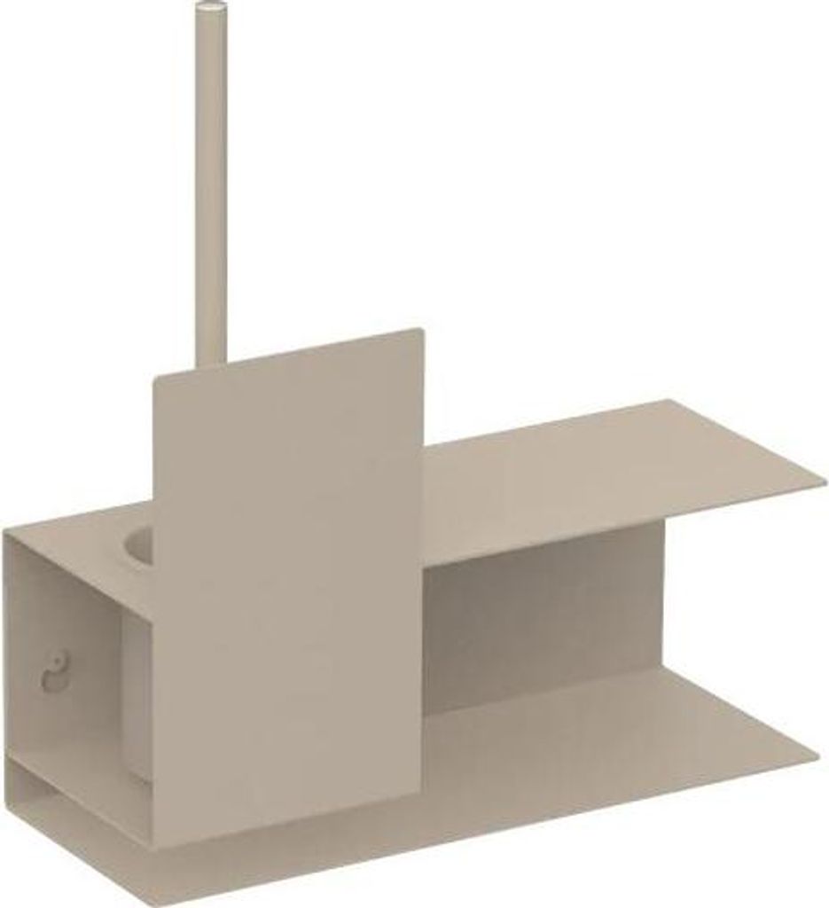 Fink WC-Bürstenhalter Wandmontage in Stahl schwarz/weiß/grau, verschiedene Größen, Farbe:Grau, Größe:Large
