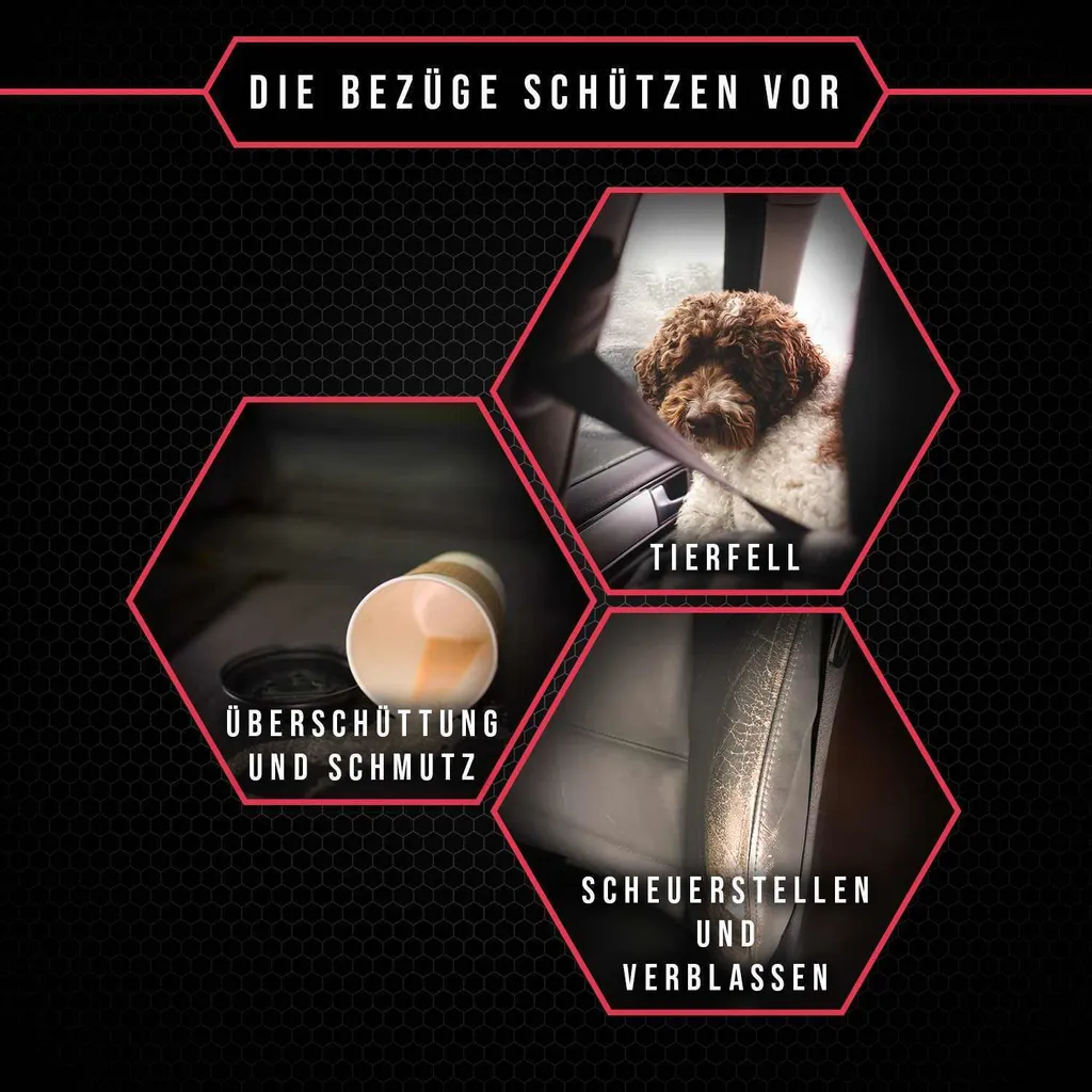 Coprisedili per Opel Antara in Ecopelle e Tessuto - Lusso e Protezione - 8