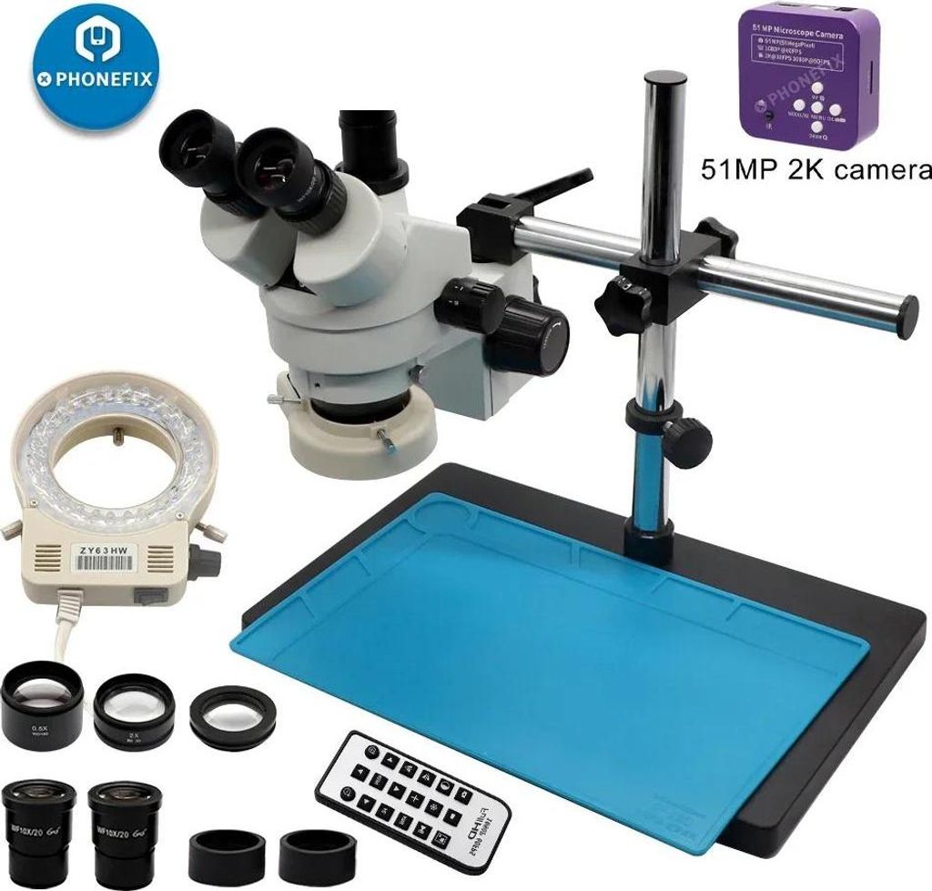 Stereomikroskop, kontinuierlicher Zoom, trinokulares Design, 51MP HDMI Kamera