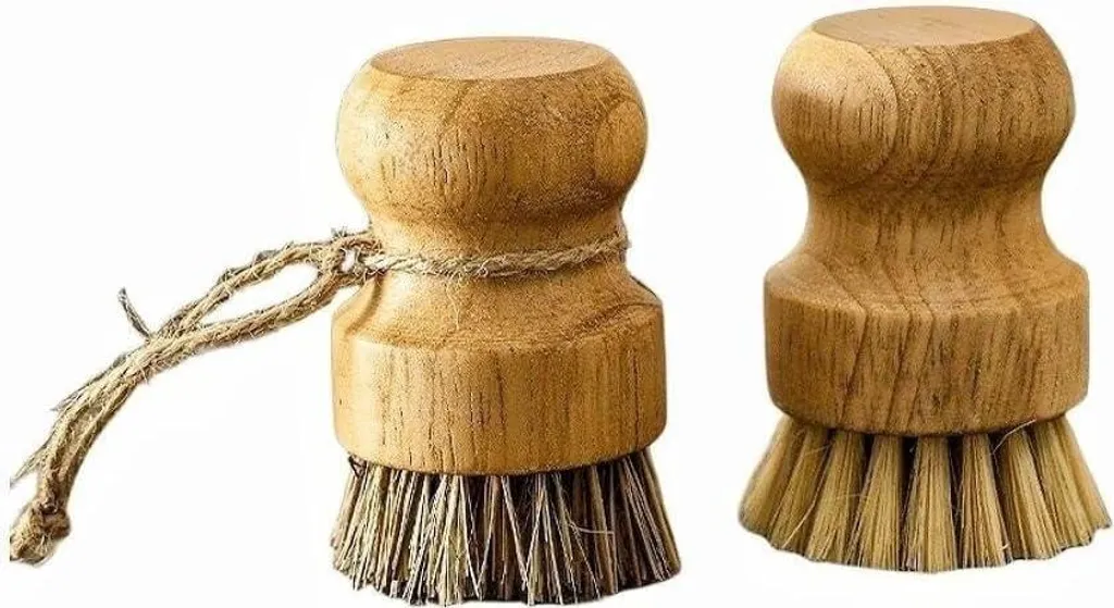 Brosse à fruits et légumes en bois pour une cuisine saine et propre 2 pcs