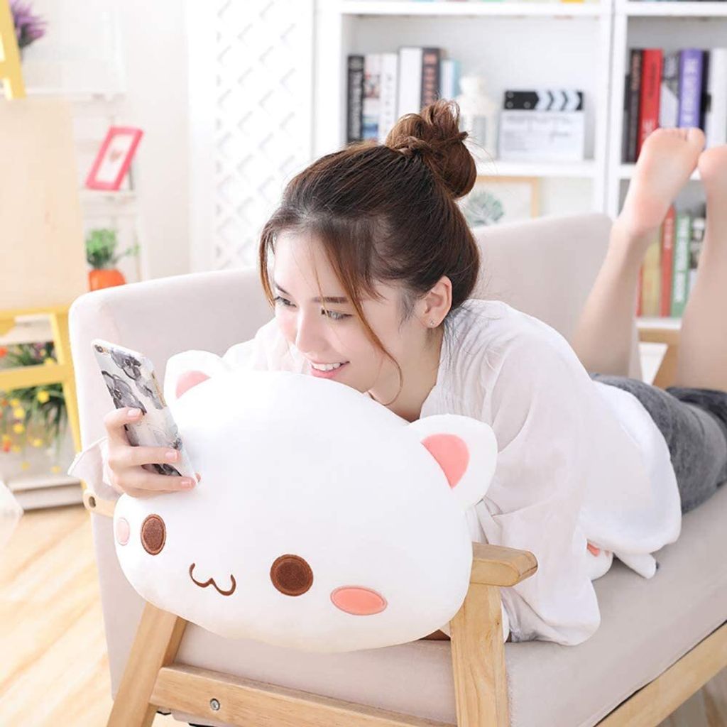 Kawaii Katzen Plüschkissen - Süßes Kuscheltier Für Kinder