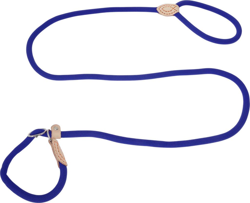 Hundeleine Slip Mit Zugstopp Langlebig Weich Geflochten Mit Halsband Verstellbar Apportierleine Für Mittelgroße Und Große Hunde 1.5m x 8mm Blau